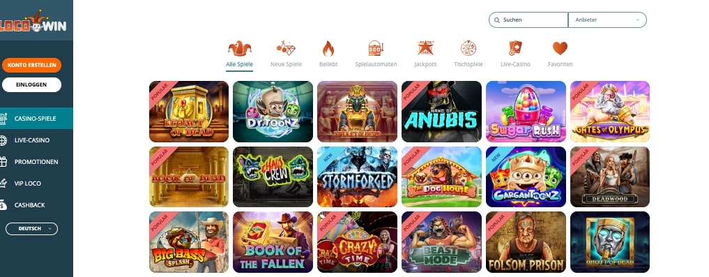 Locowin casino - Online Casino game informationen