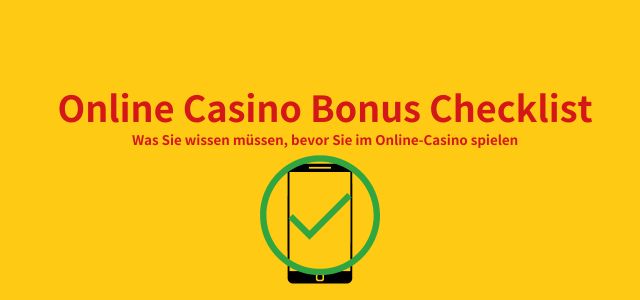 Bester online casino bonus Checklist